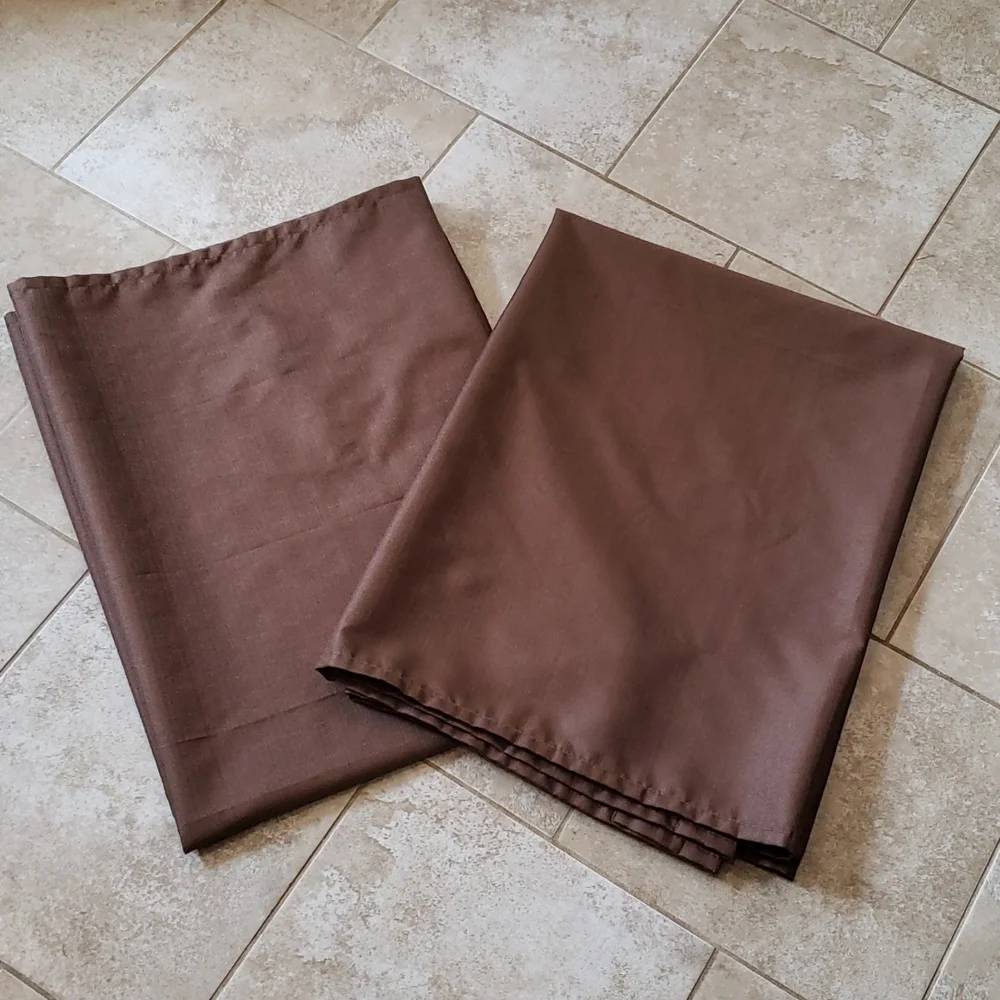 🟢 FREE WITH ANY PURCHASE OVER $10. (2) Brown Panels - Room Darkening Curtains